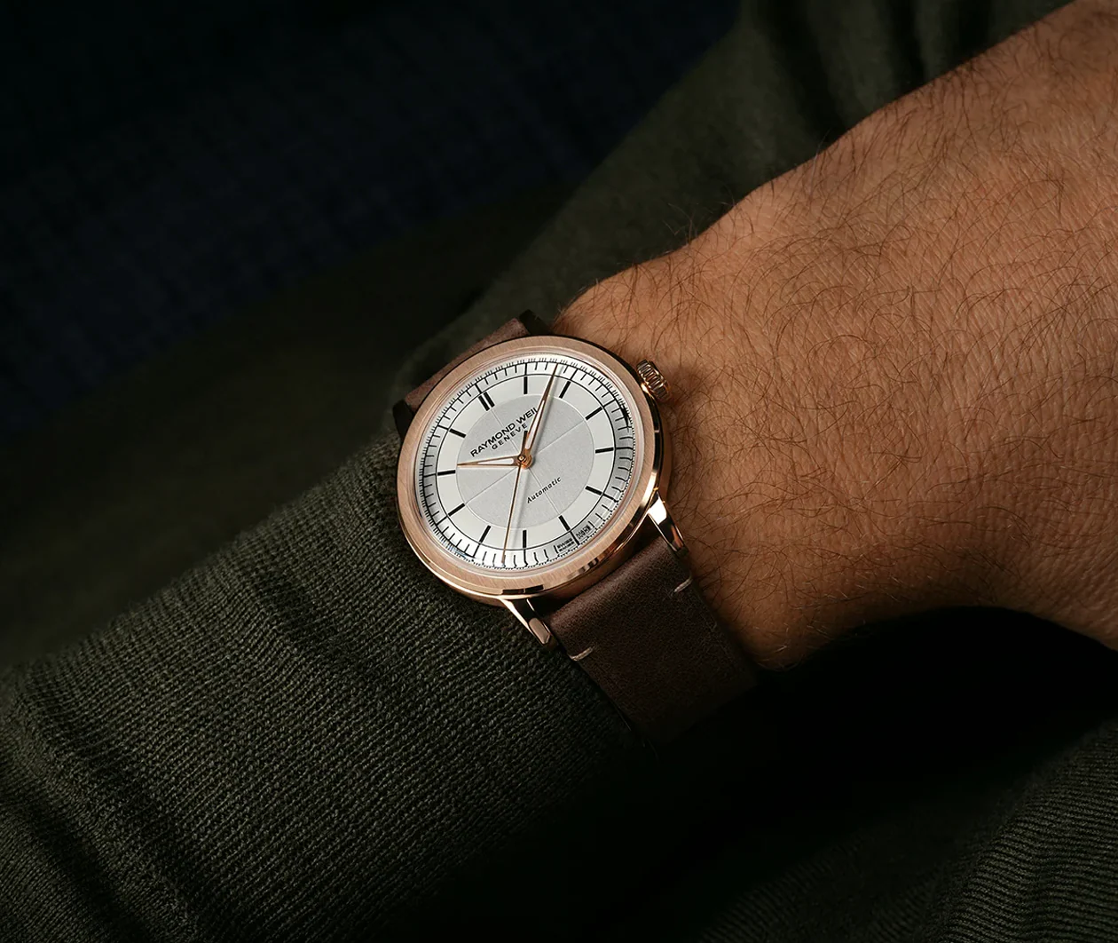 Millesime Men's Automatic Brown Leather Strap Watch - Image 4