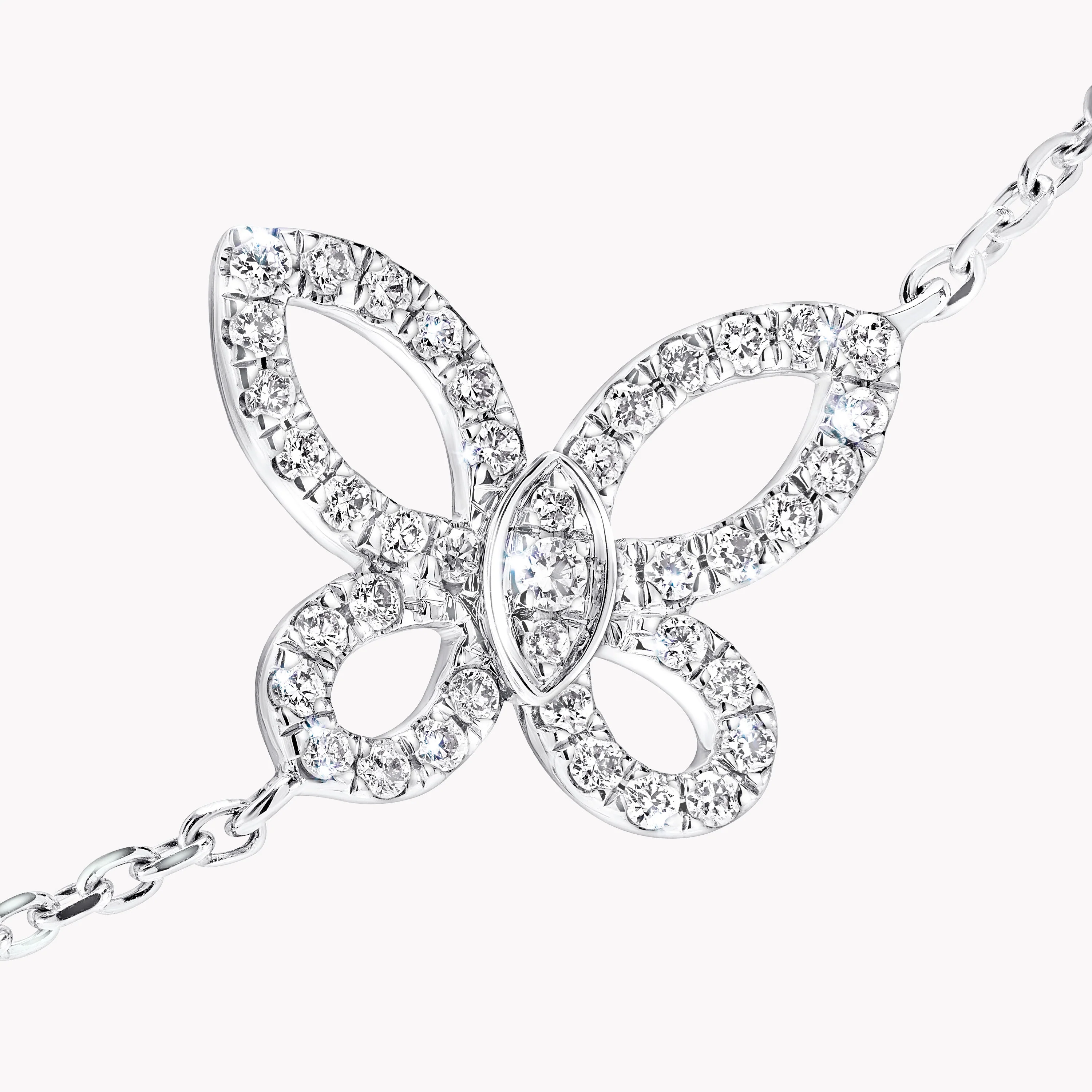 Mini Butterfly Silhouette Diamond Bracelet - Image 3