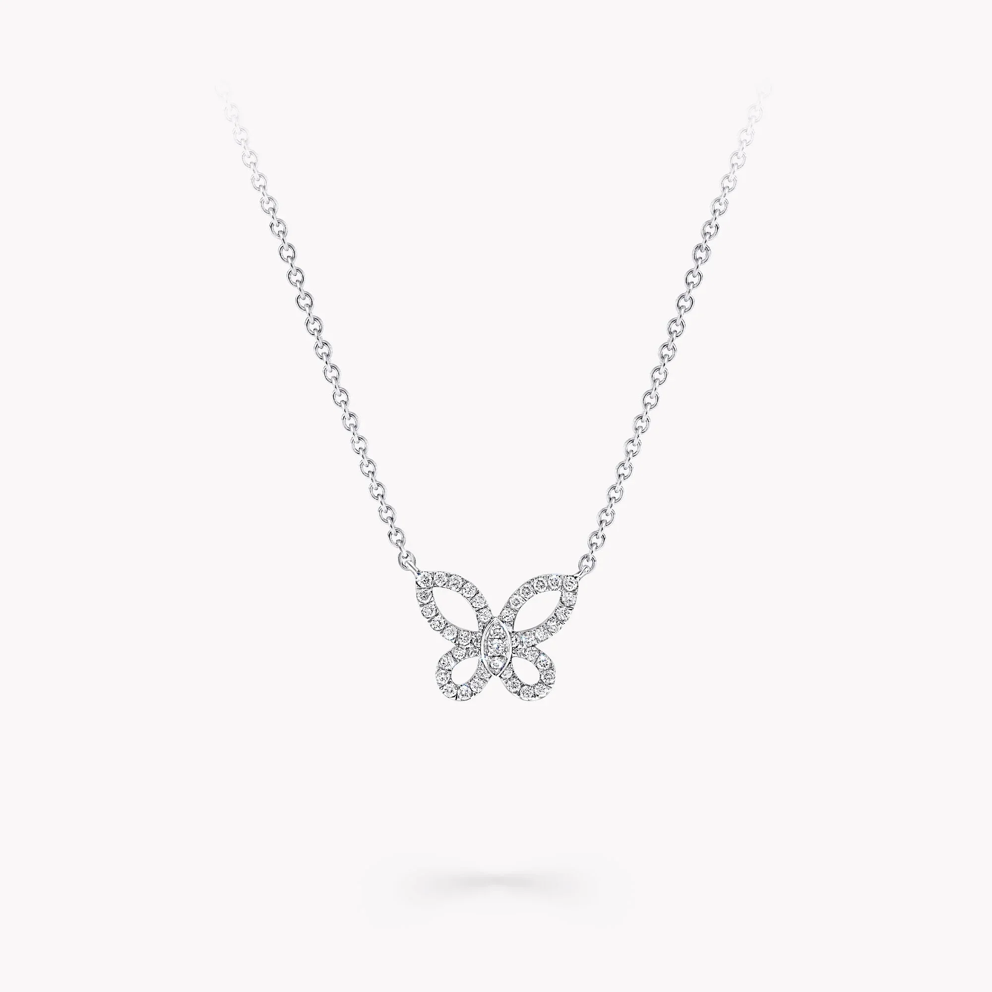 Mini Butterfly Silhouette Diamond Pendant