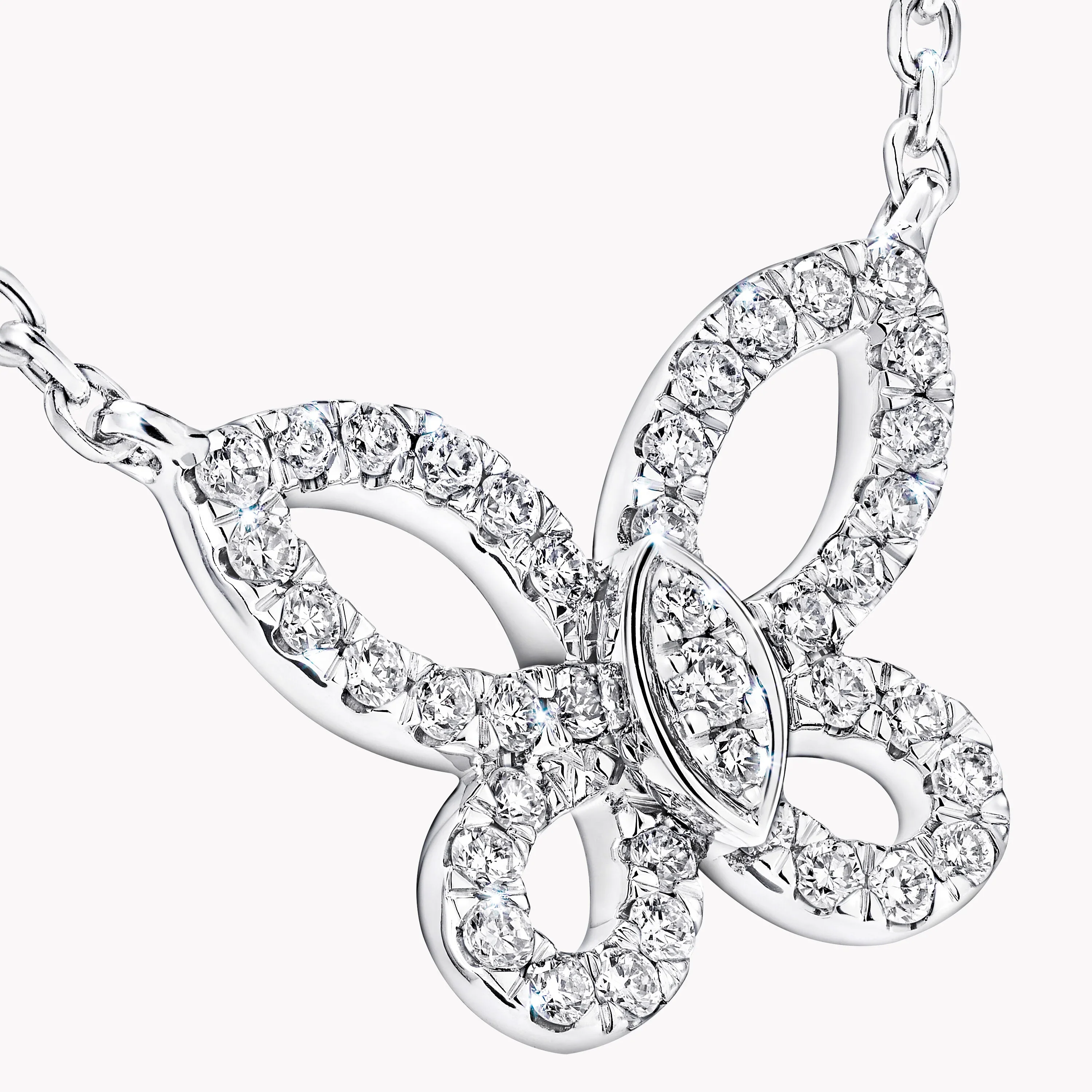 Mini Butterfly Silhouette Diamond Pendant - Image 3