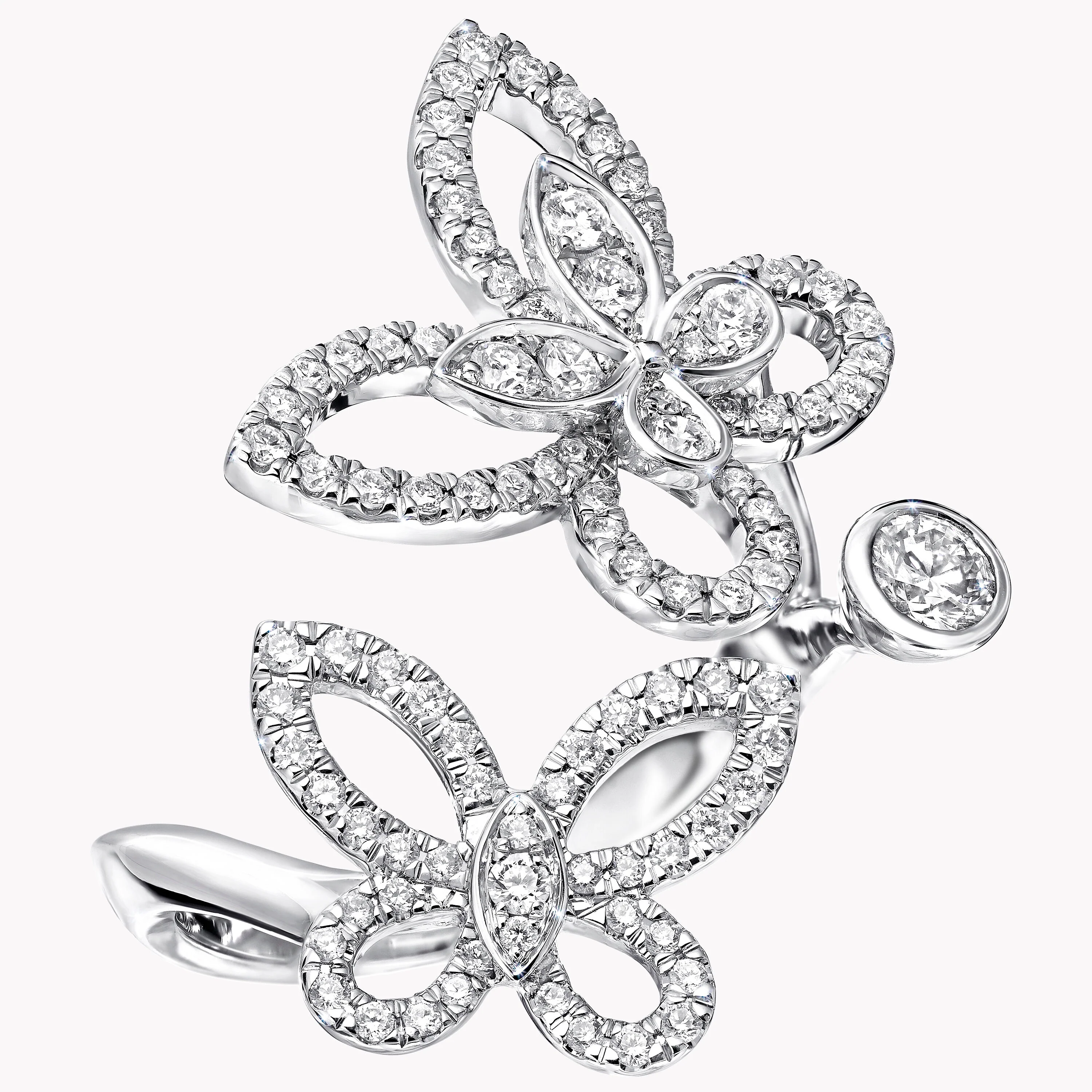 Multi Butterfly Silhouette Diamond Ring - Image 5