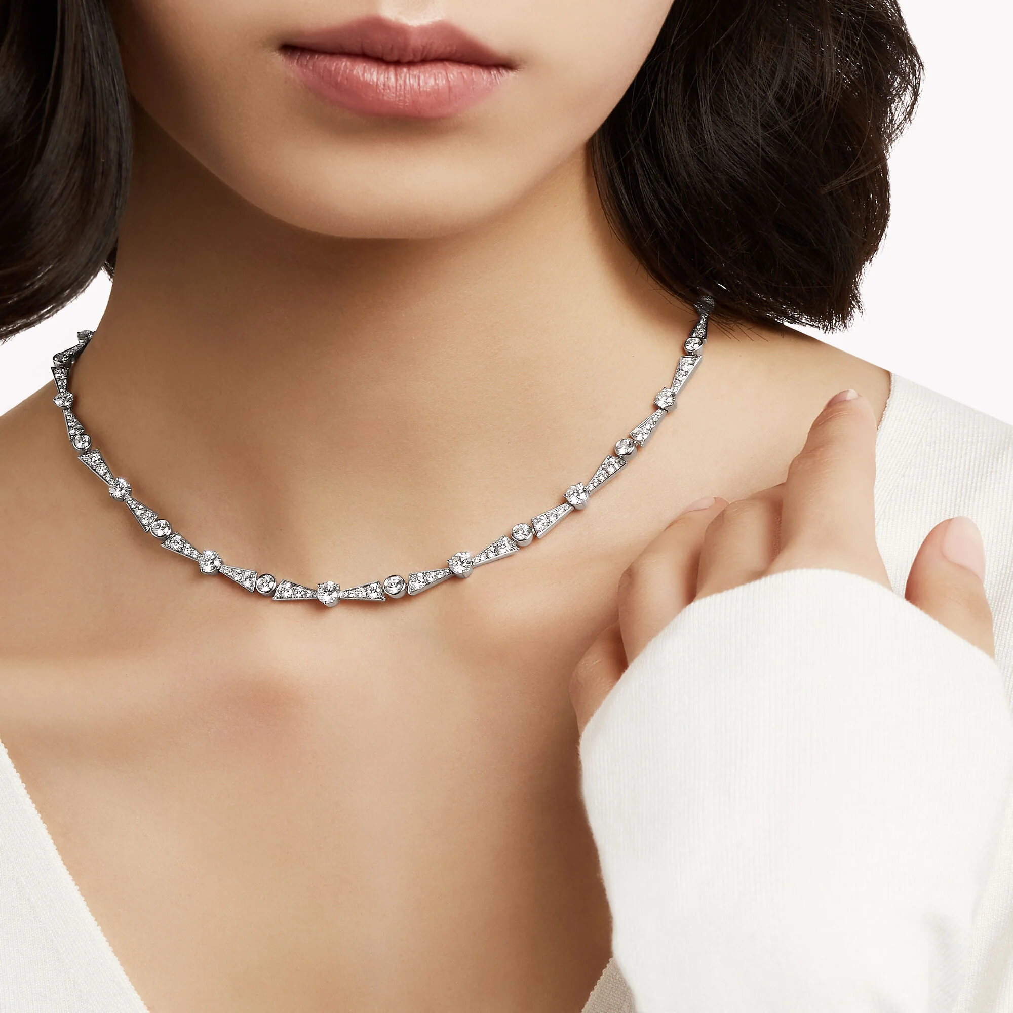 New Dawn Diamond Line Necklace - Image 2