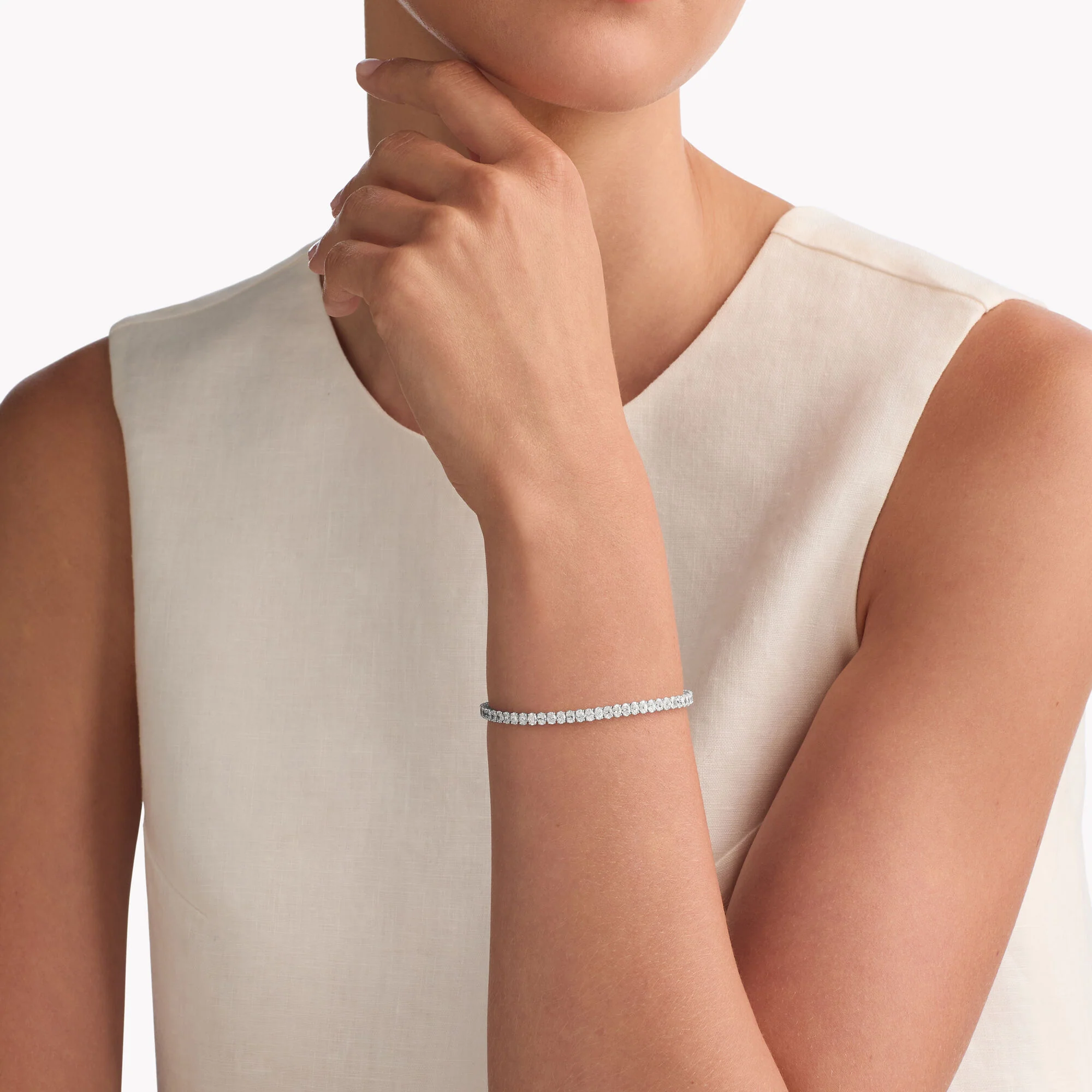 Oval Cut Diamond Bracelet - Image 2