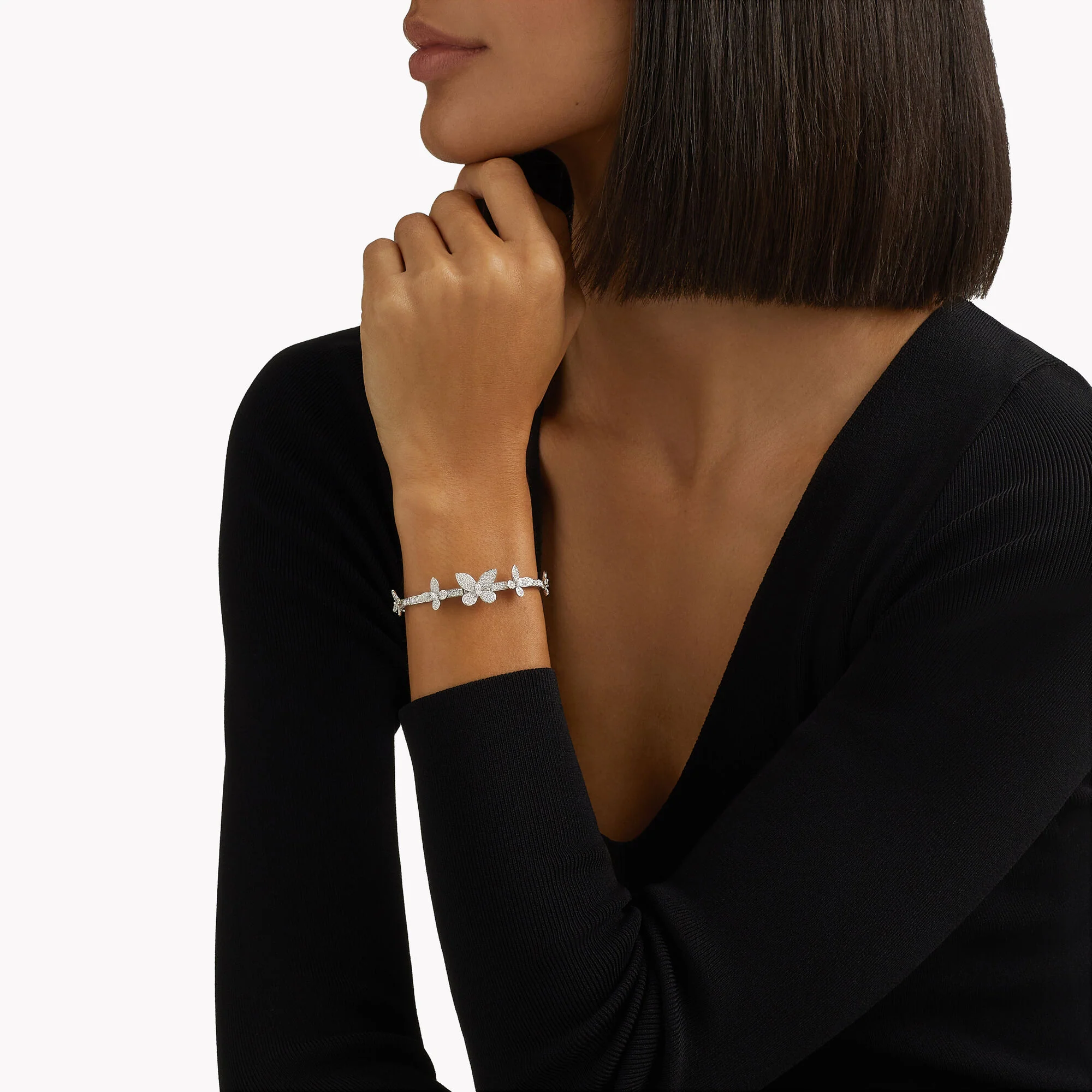 Pavé Butterfly Diamond Bracelet - Image 2