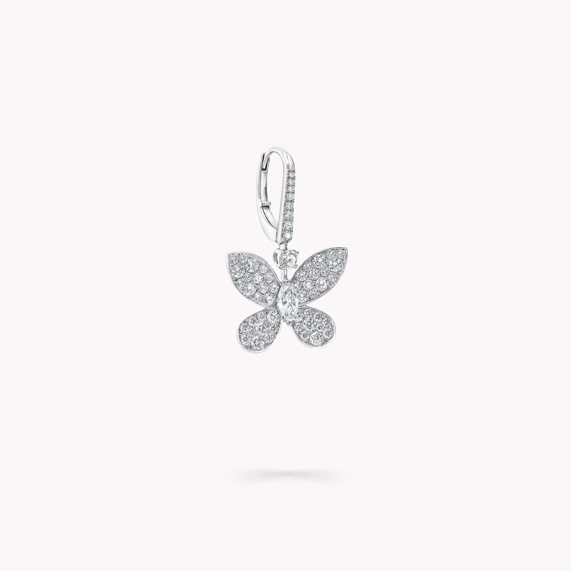 Pavé Butterfly Diamond Drop Earrings - Image 3