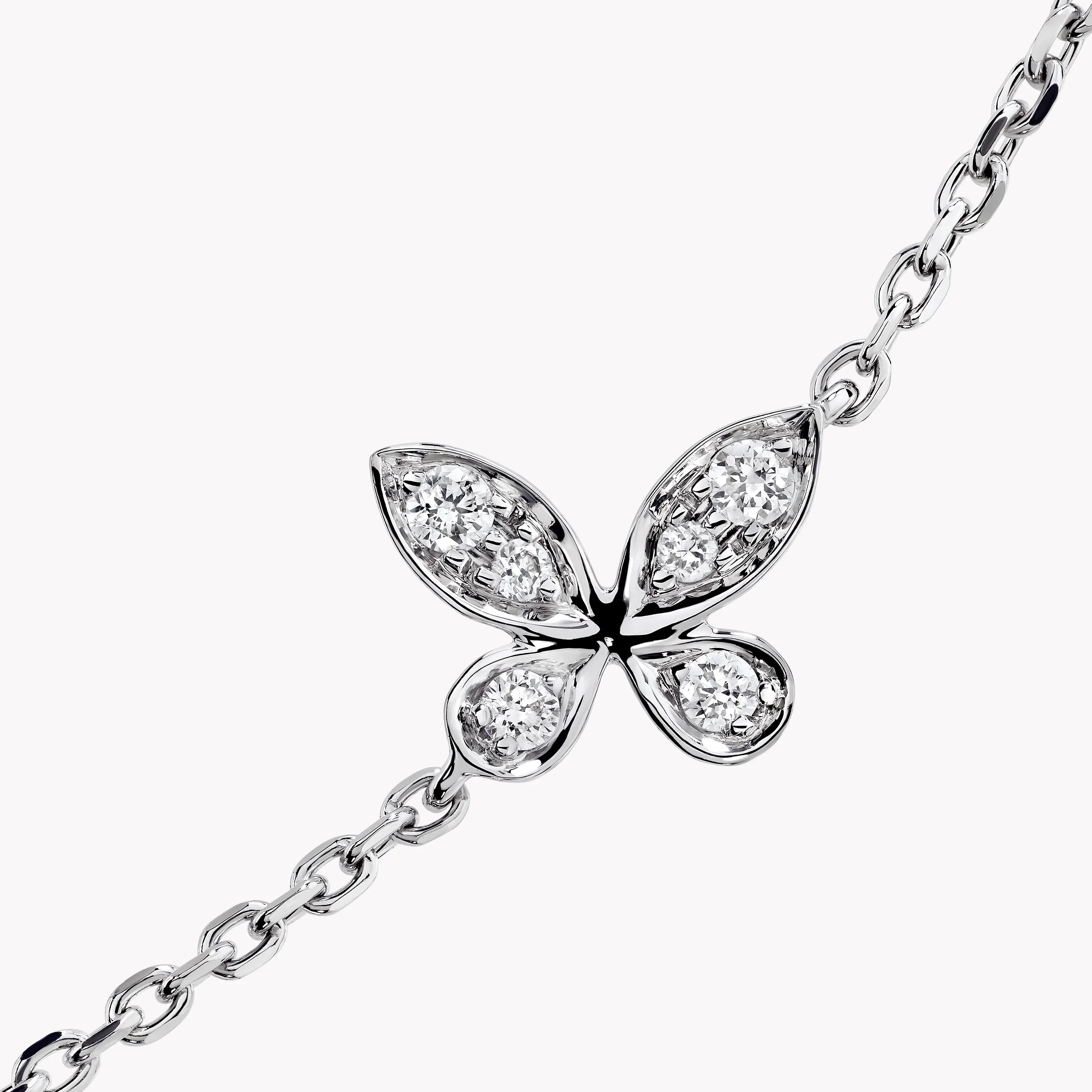 Pavé Butterfly Diamond Petite Bracelet - Image 3