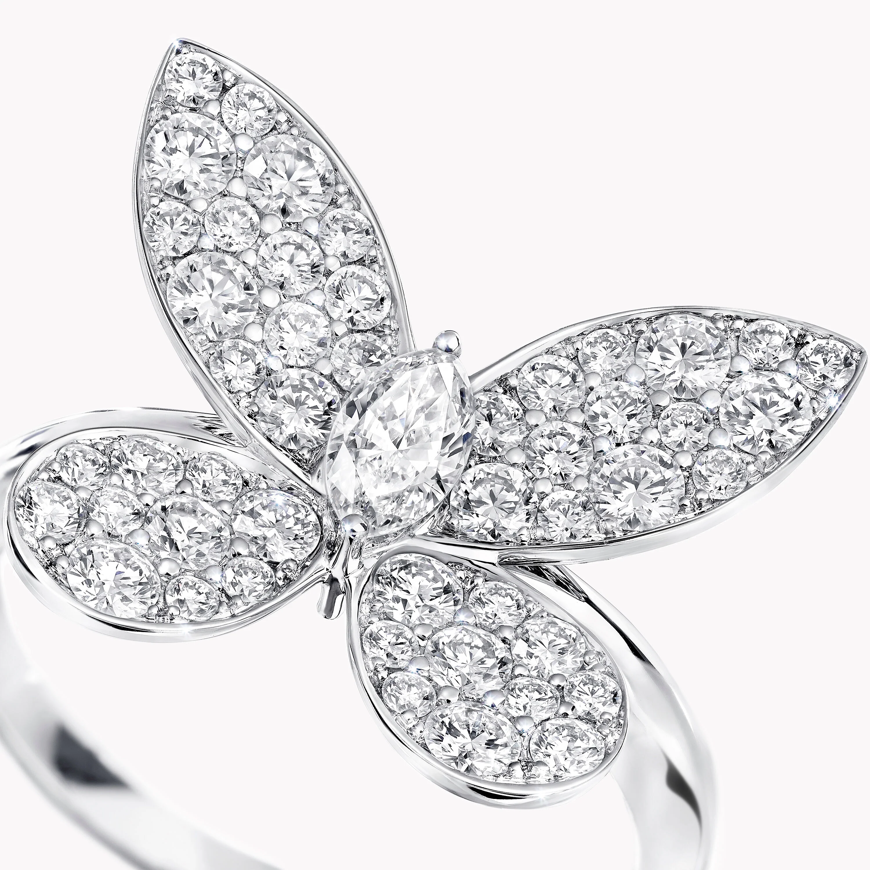 Pavé Butterfly Diamond Ring - Image 5