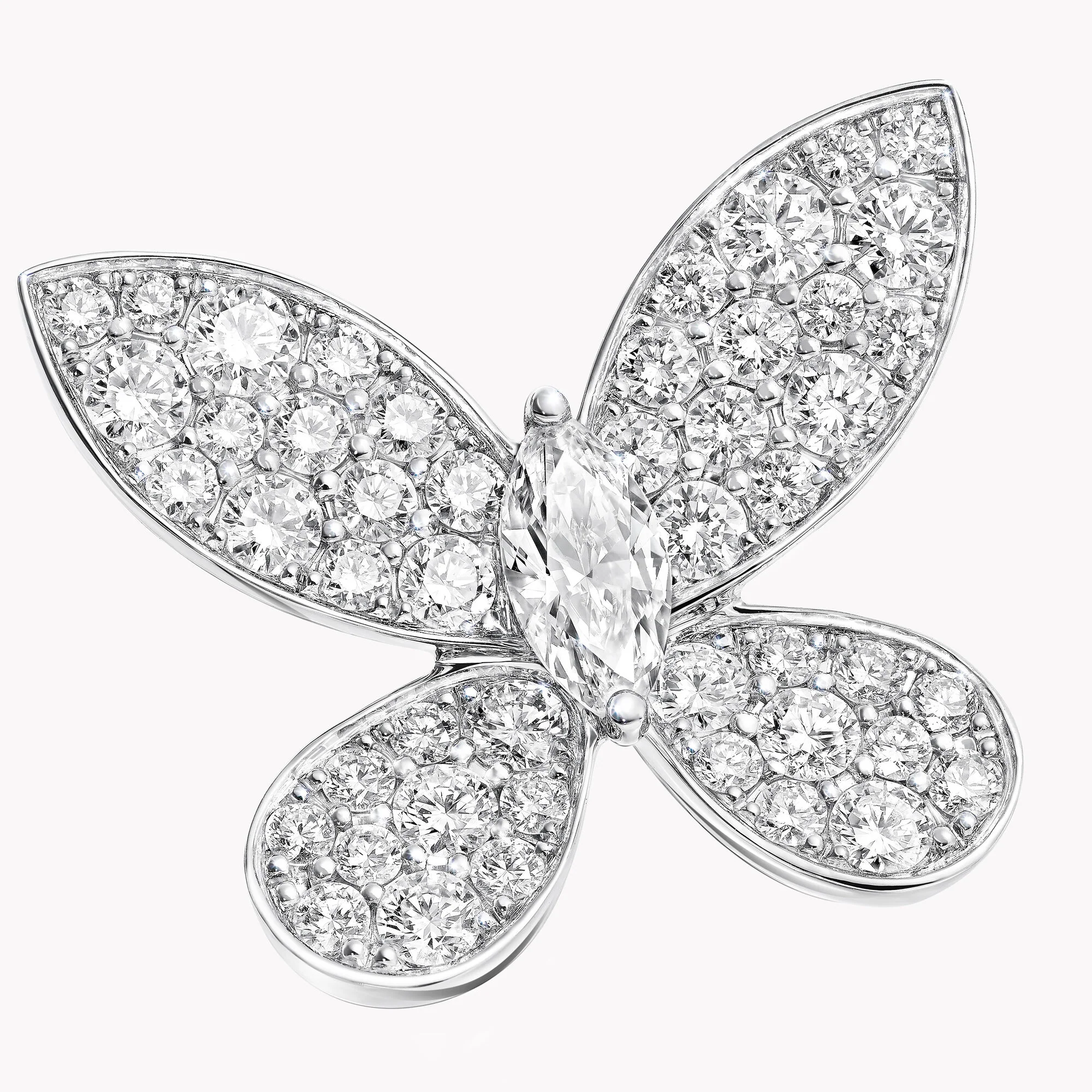Pavé Butterfly Diamond Stud Earrings - Image 3