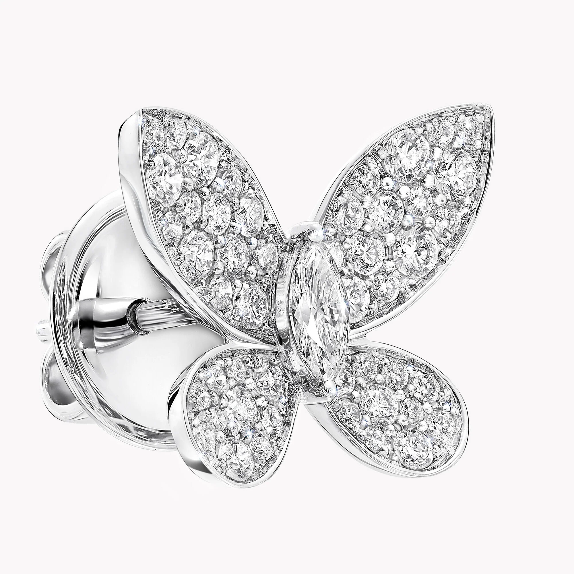 Pavé Butterfly Diamond Stud Earrings - Image 4
