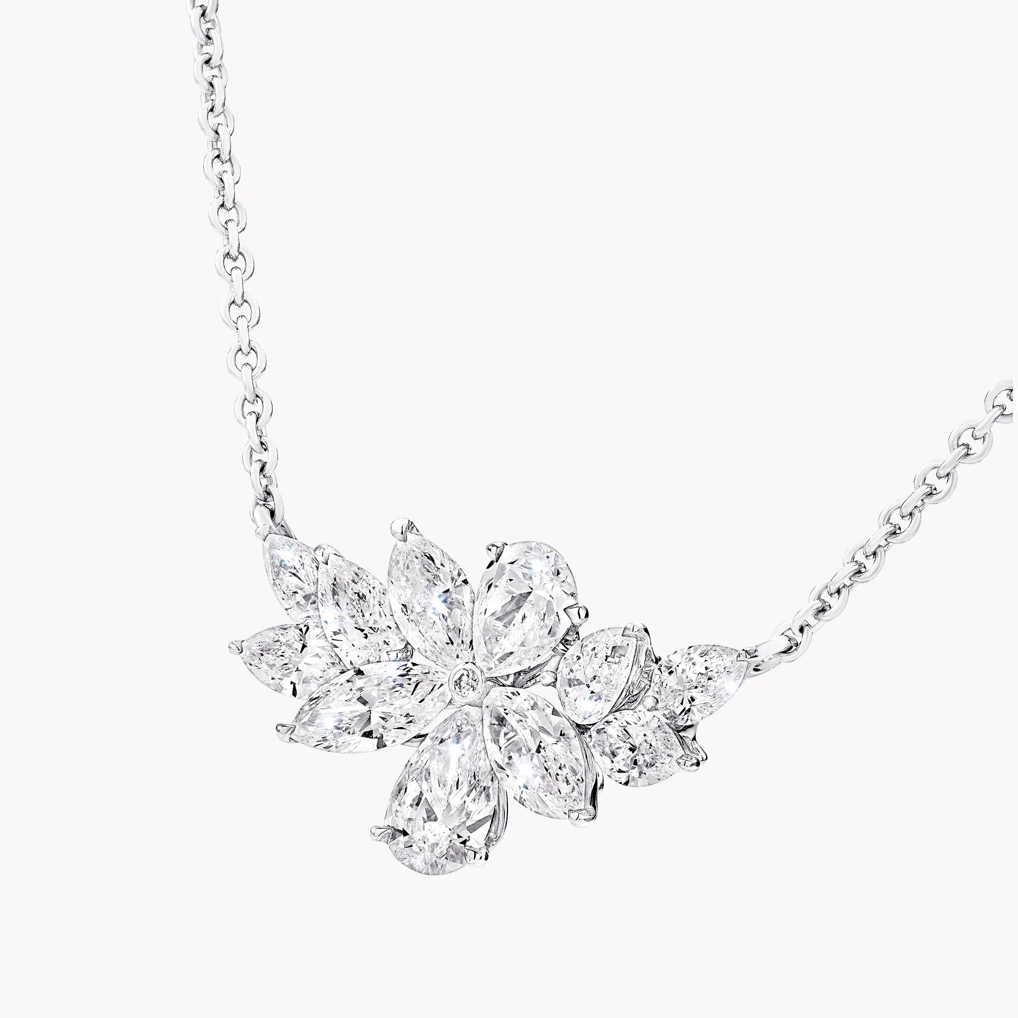 Pear Shape and Marquise Cut Diamond Pendant - Image 3