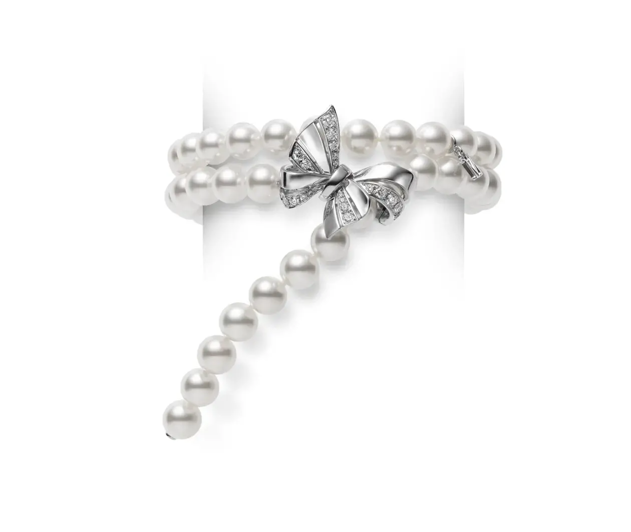 Ribbon Akoya Cultured Pearl and Diamond Convertible Bracelet and Necklace
