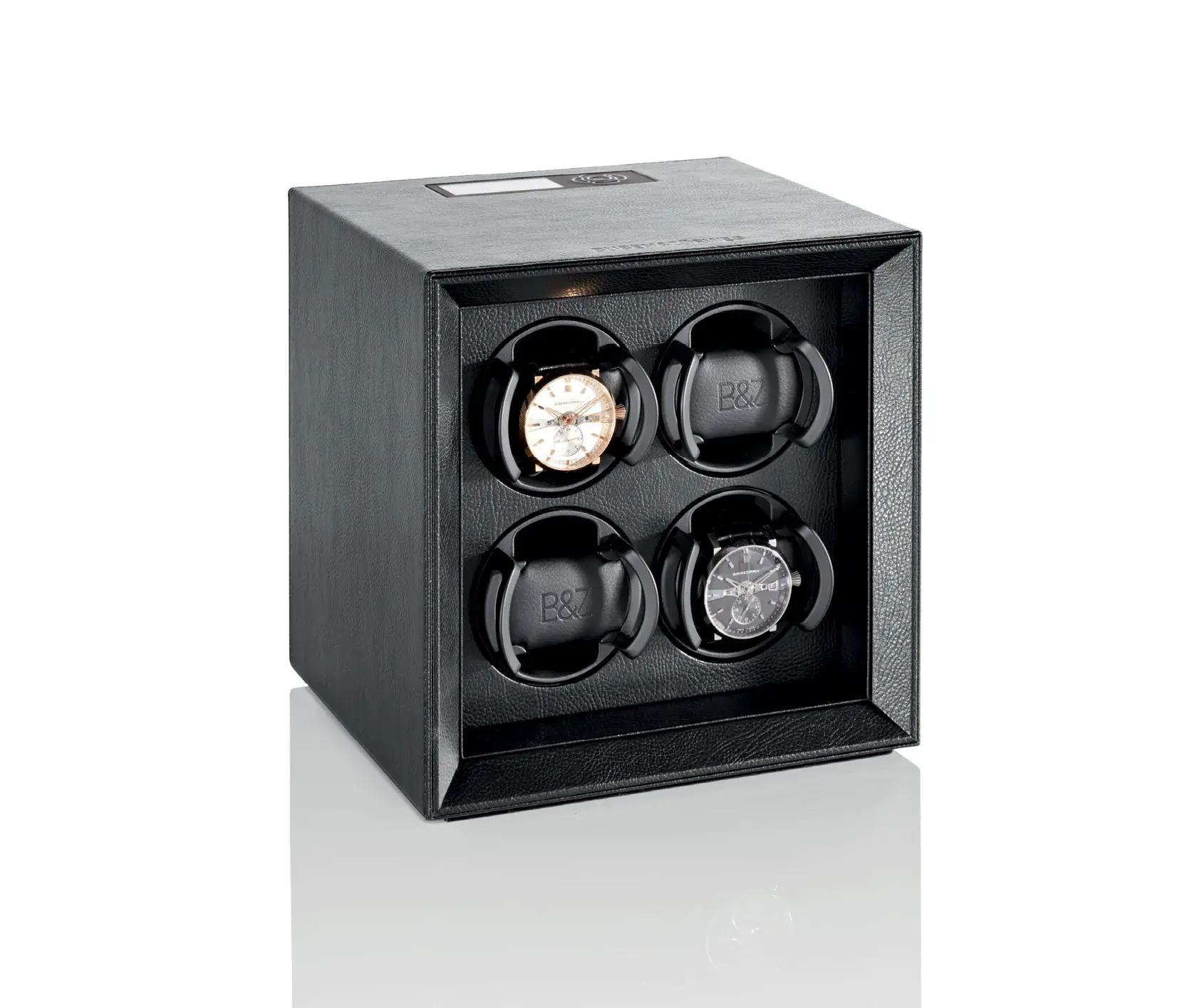 Safe Master 4 Watch Winder - Black Sky Leather