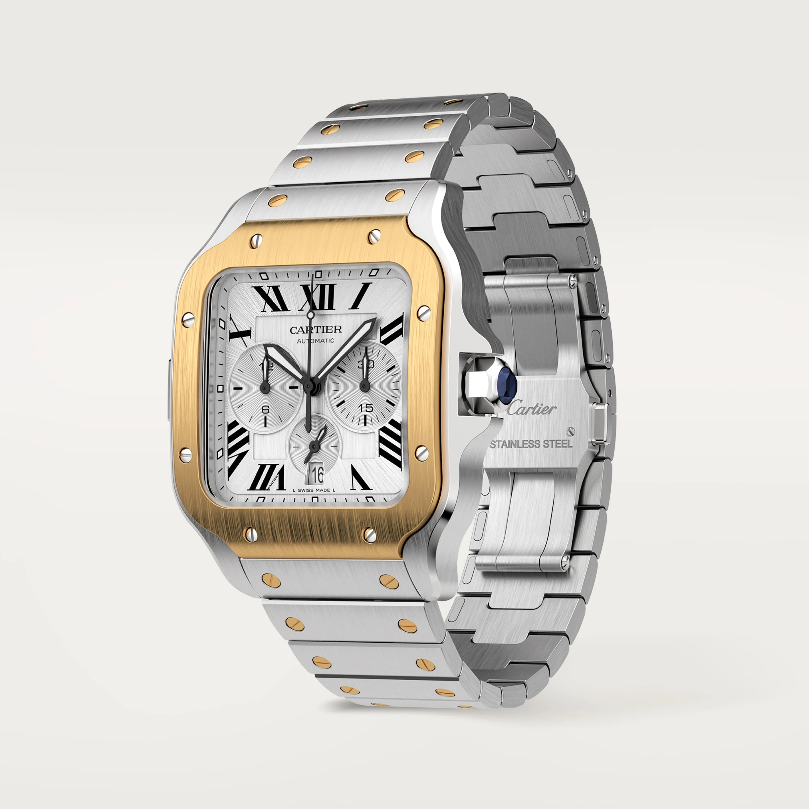 Santos de Cartier Chronograph watch - Image 3