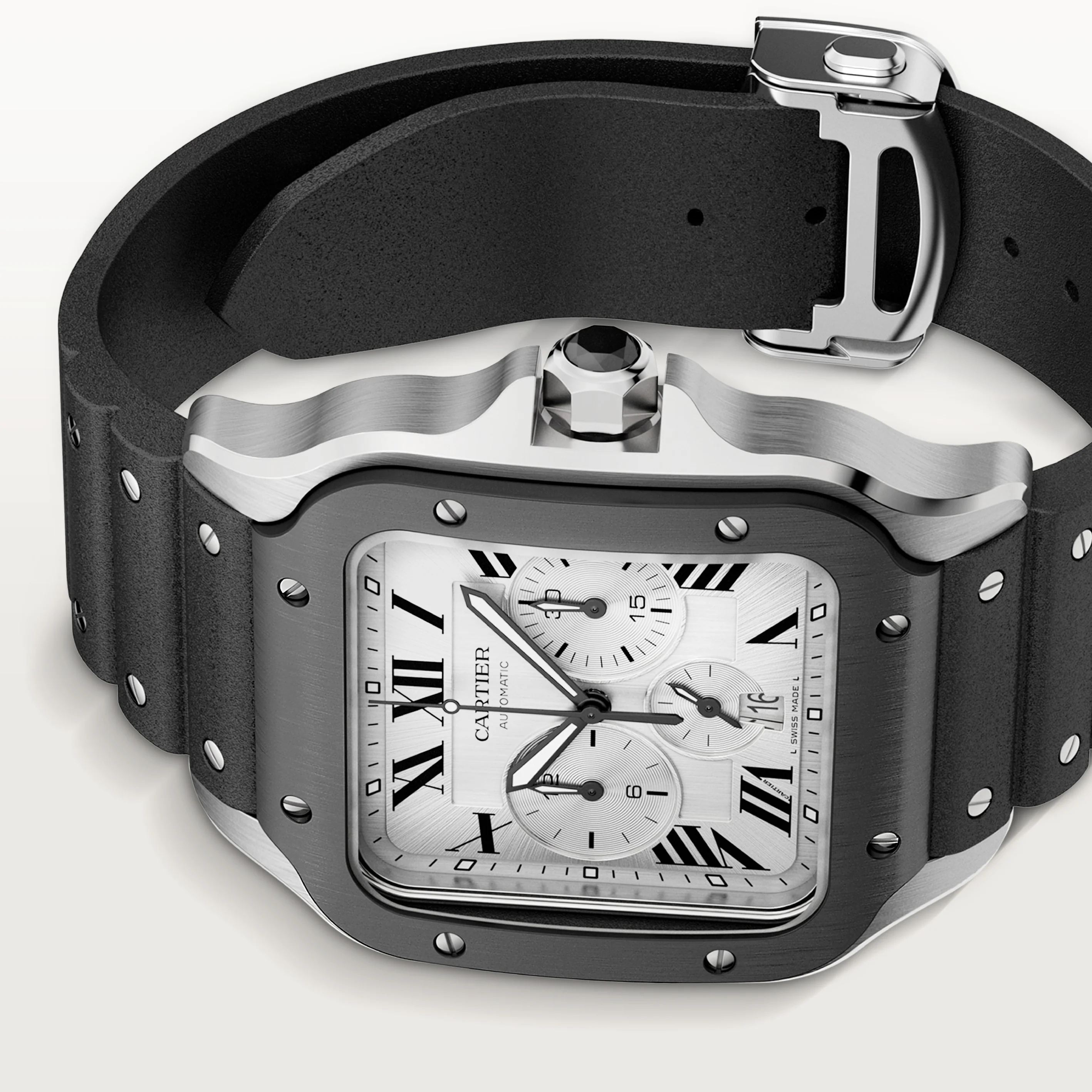 Santos de Cartier Chronograph watch - Image 9