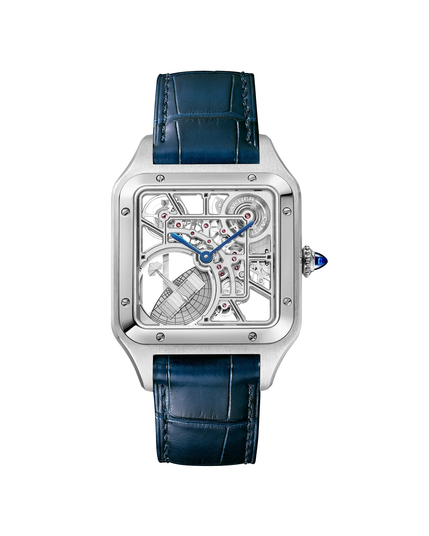 Santos-Dumont Skeleton watch with Micro-Rotor