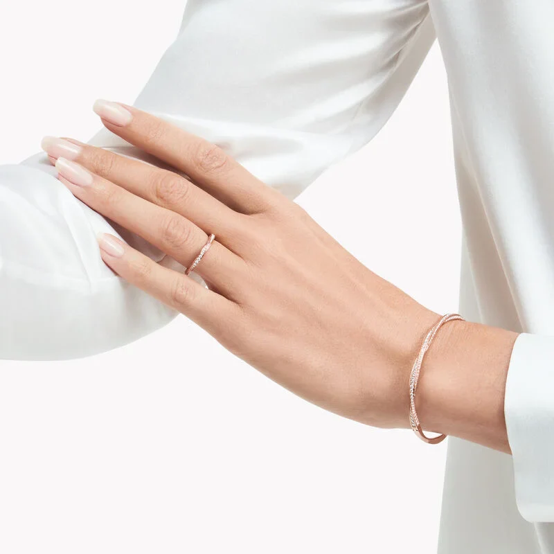 Spiral Pavé Diamond Bangle - Image 2