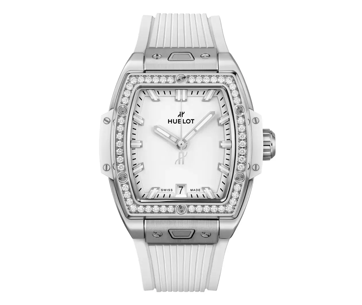 Spirit Of Big Bang One Click Titanium White Diamonds 39 mm