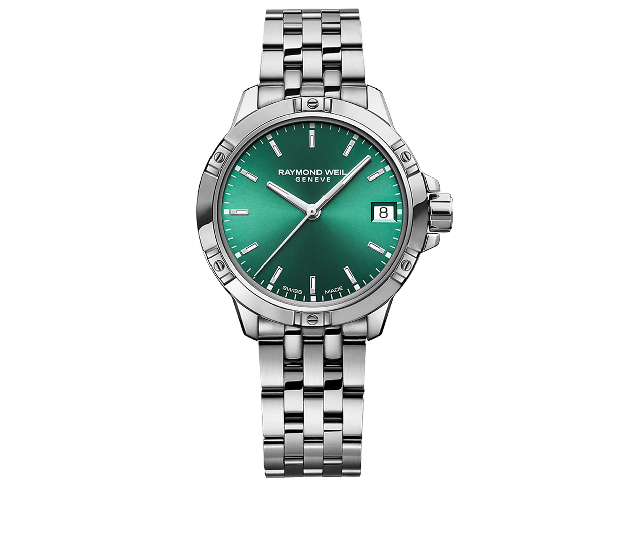 Tango Classic Ladies Quartz Green Dial Steel Date Watch
