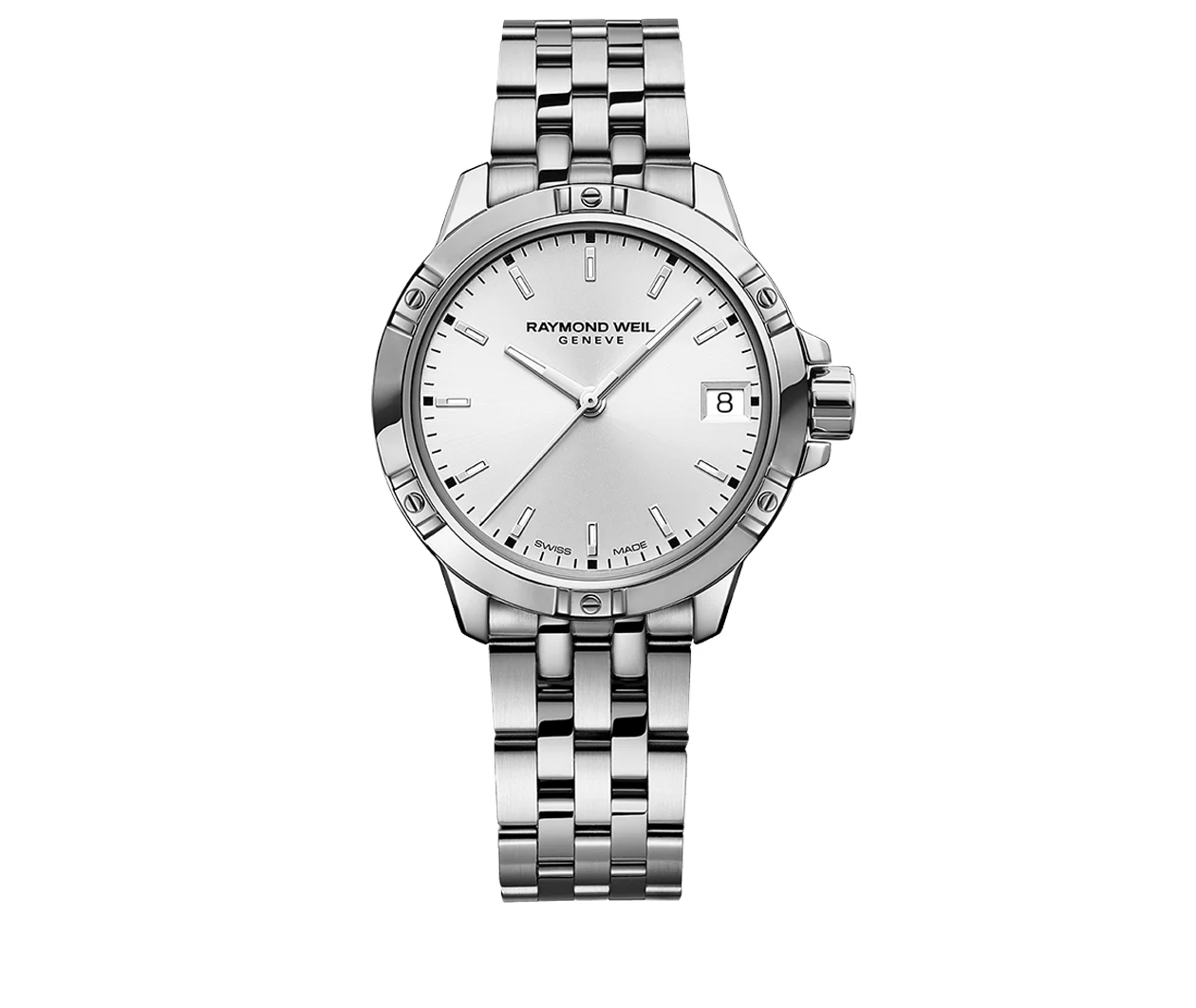 Tango Classic Ladies Quartz White Dial Steel Date Watch
