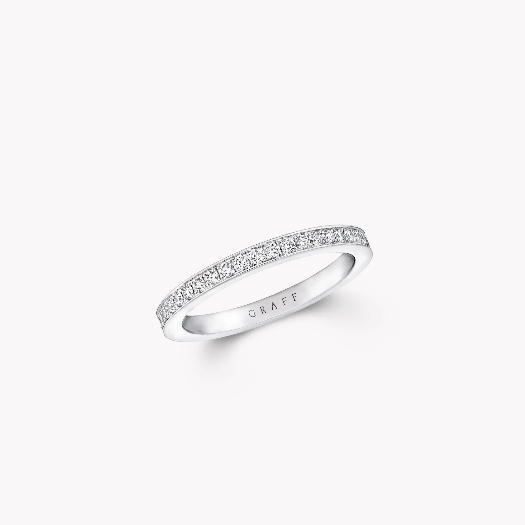 Thread Set Diamond Wedding Band