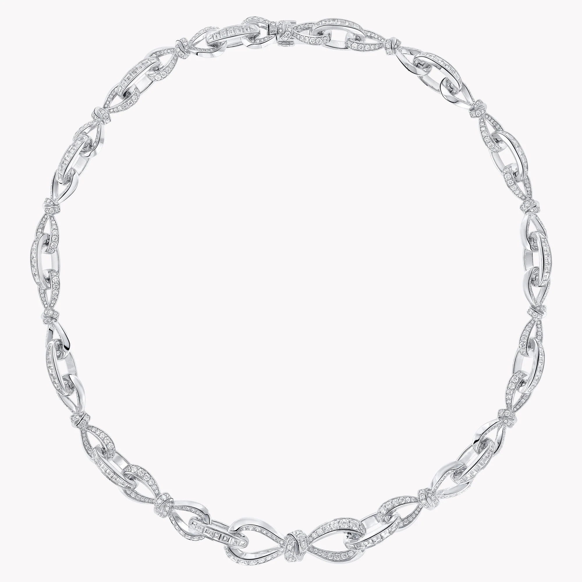 Tilda's Bow Diamond Link Necklace - Image 4