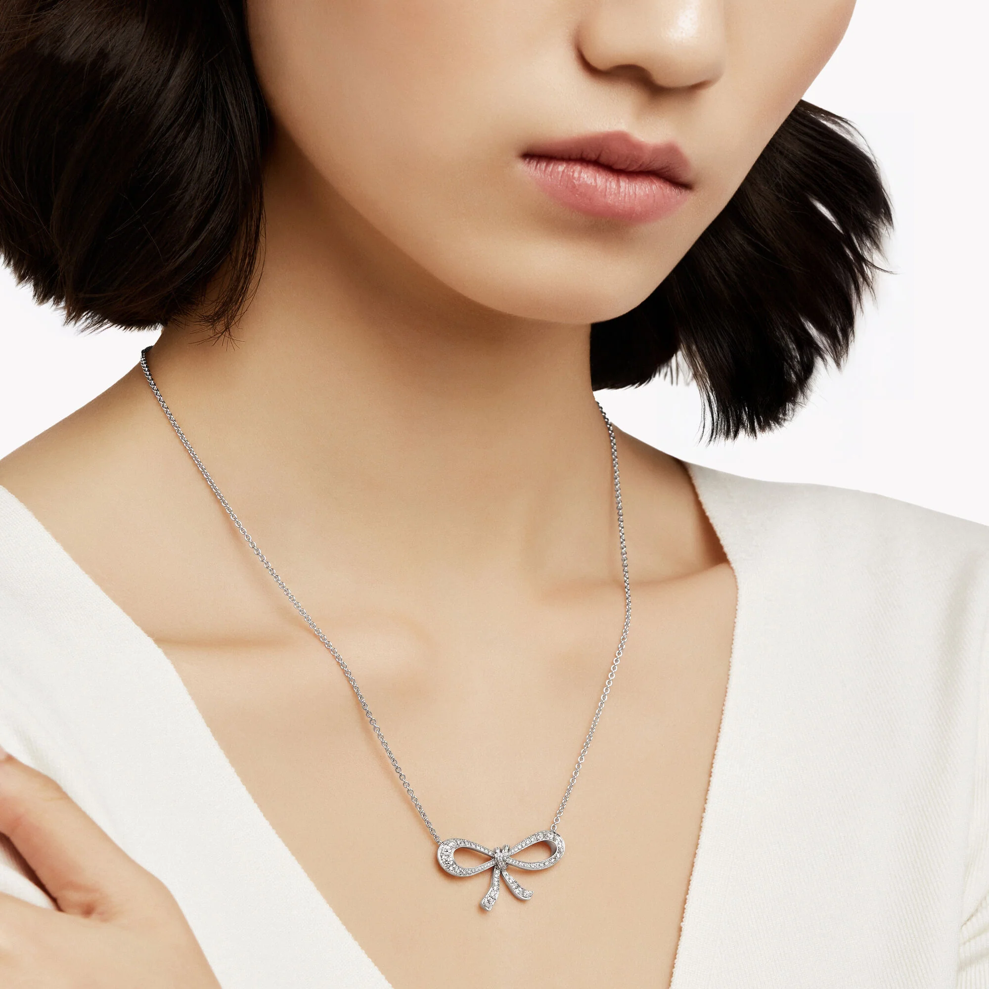 Tilda's Bow Mini Diamond Pendant - Image 2