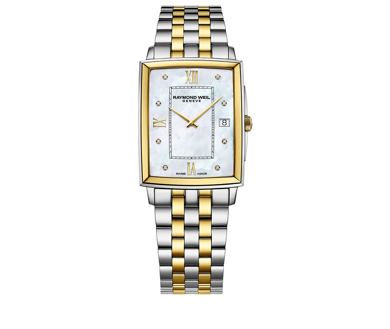 Toccata Men's Classic Rectangular Two-Tone Diamond Watch