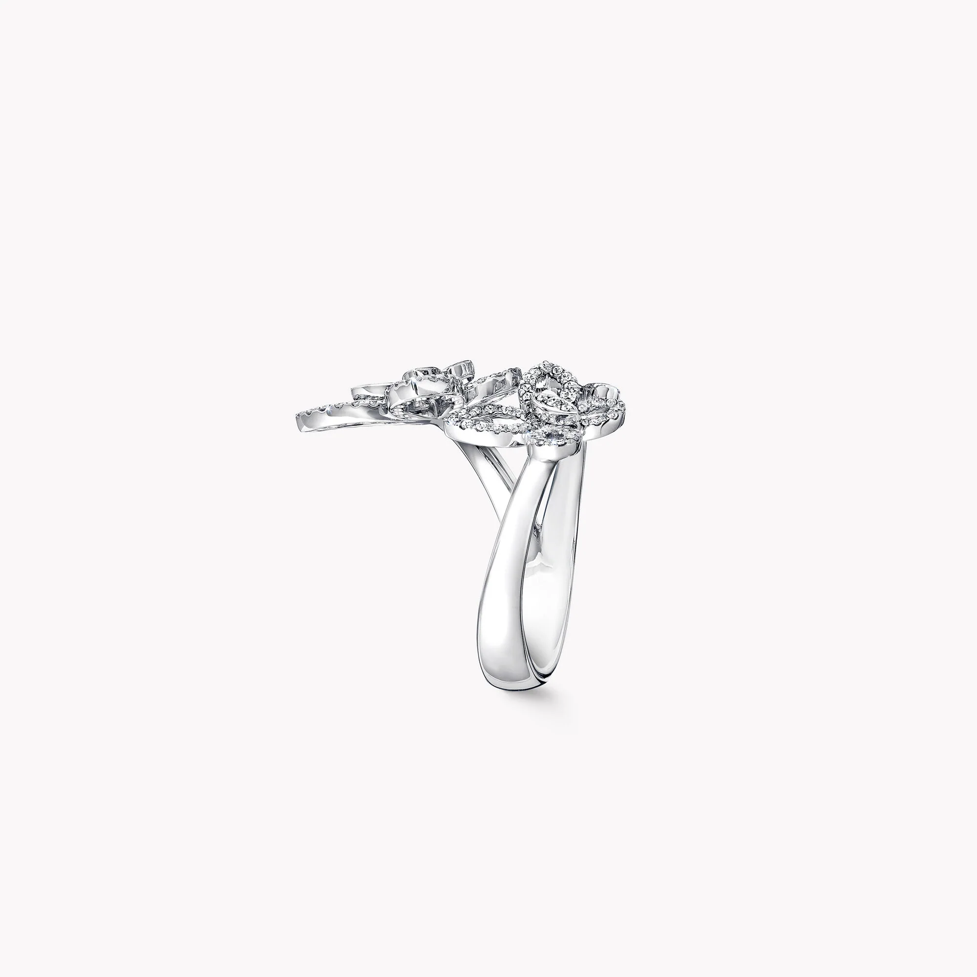 Triple Butterfly Silhouette Diamond Ring - Image 3