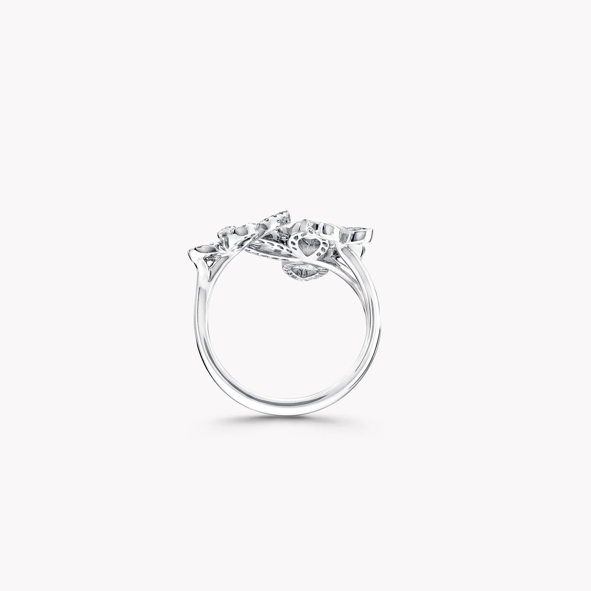 Triple Butterfly Silhouette Diamond Ring - Image 4