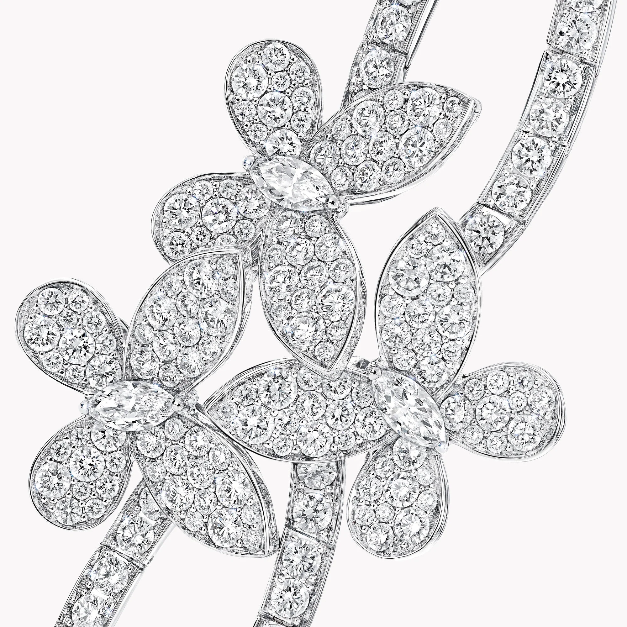 Triple Pavé Butterfly Diamond Bracelet - Image 3