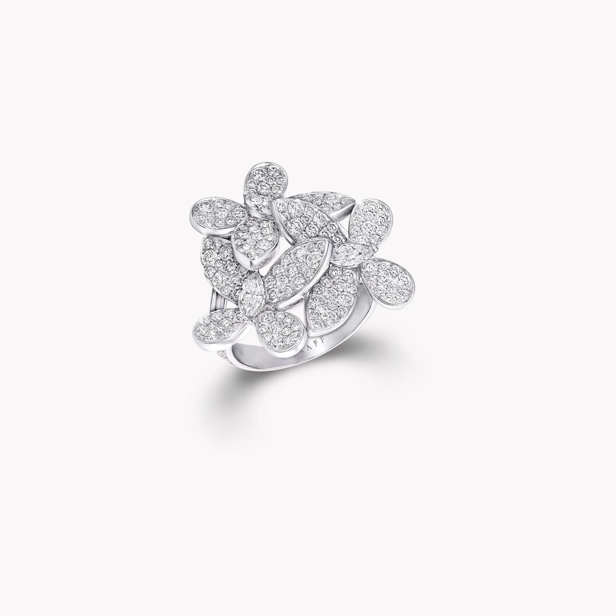 Triple Pavé Butterfly Diamond Small Ring