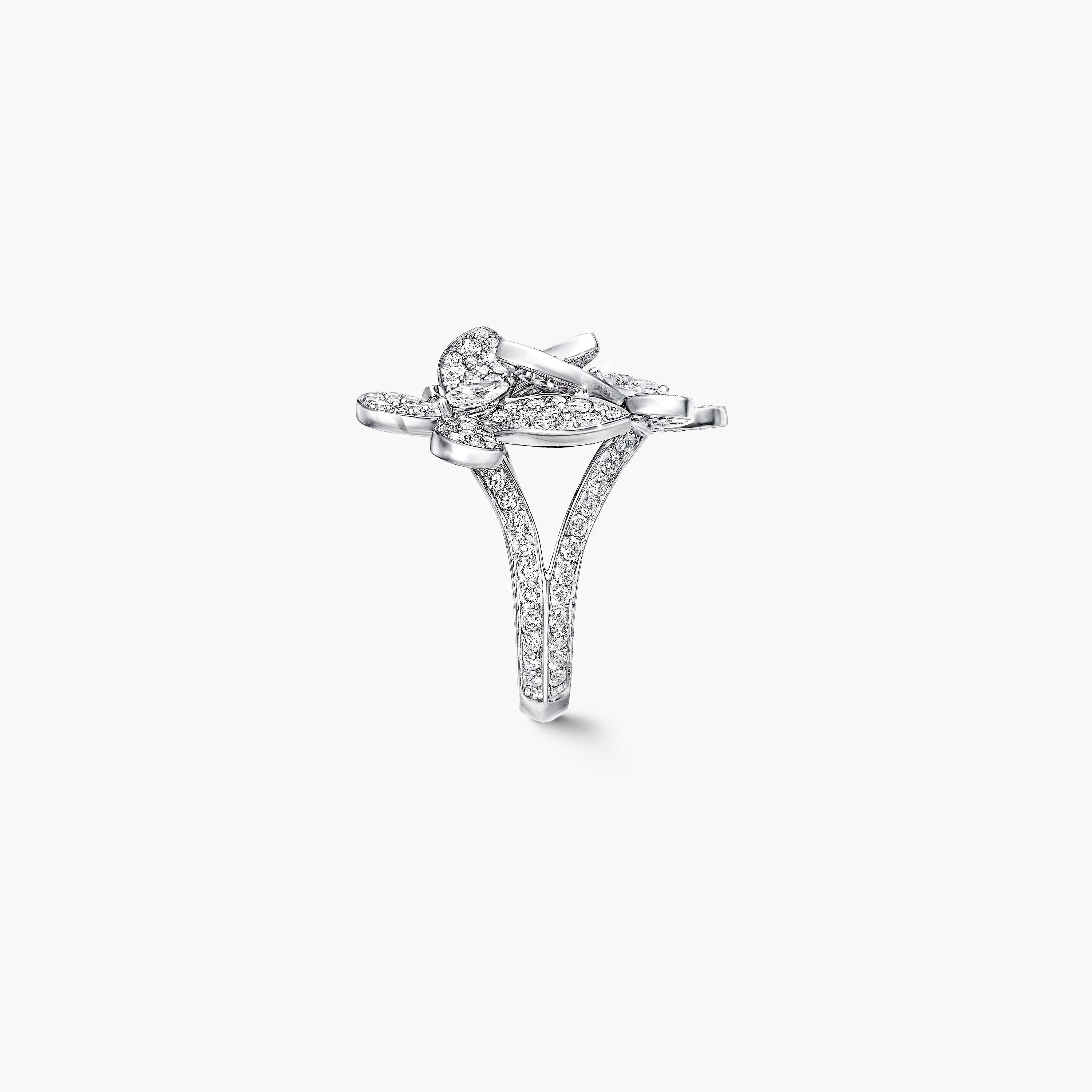 Triple Pavé Butterfly Diamond Small Ring - Image 3