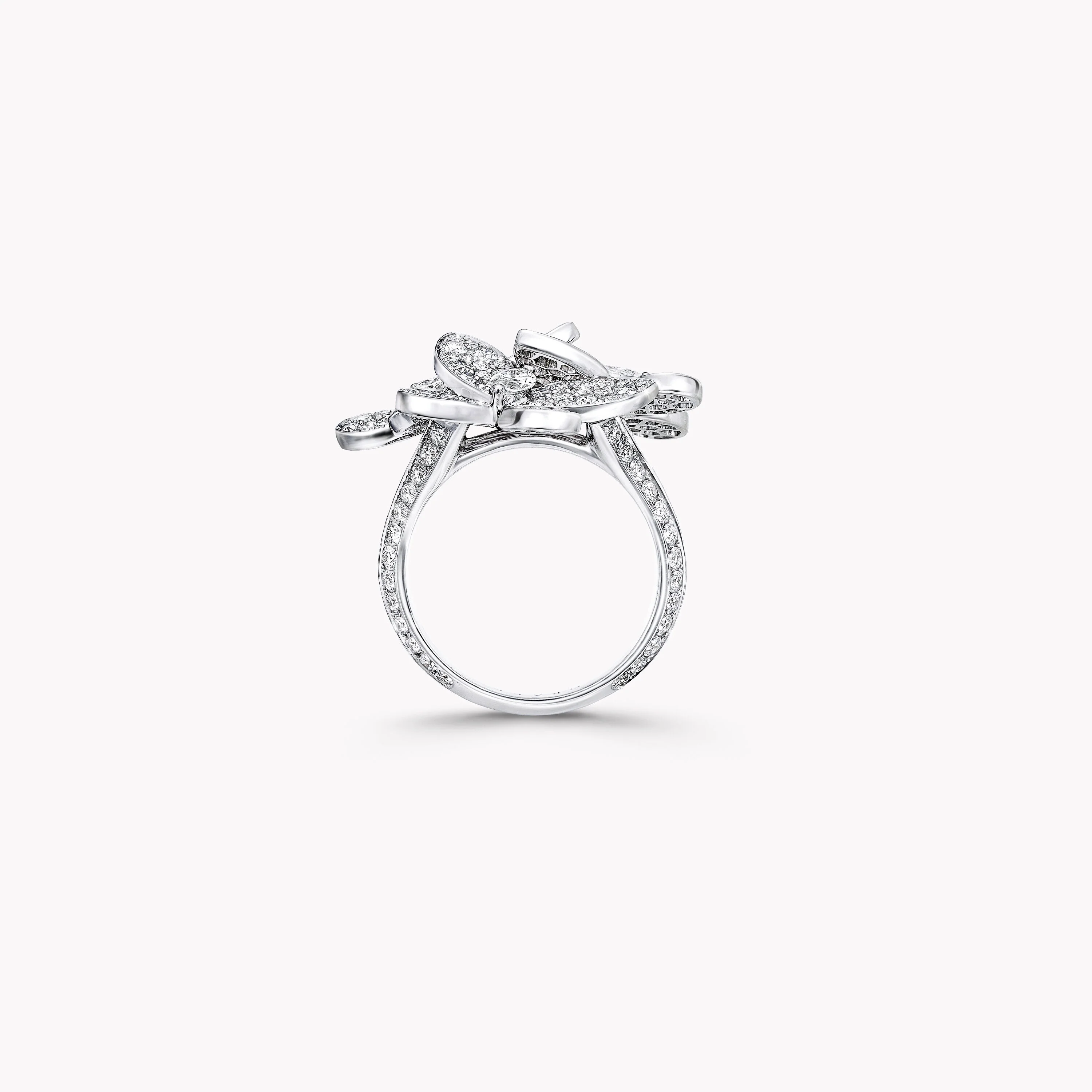 Triple Pavé Butterfly Diamond Small Ring - Image 4