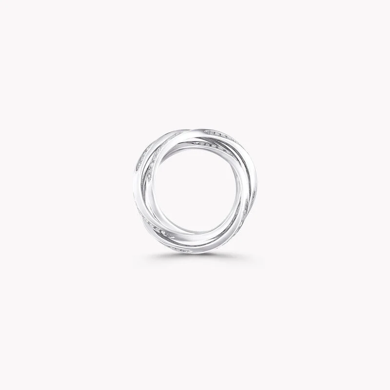 Triple Spiral Pavé Diamond Ring - Image 4