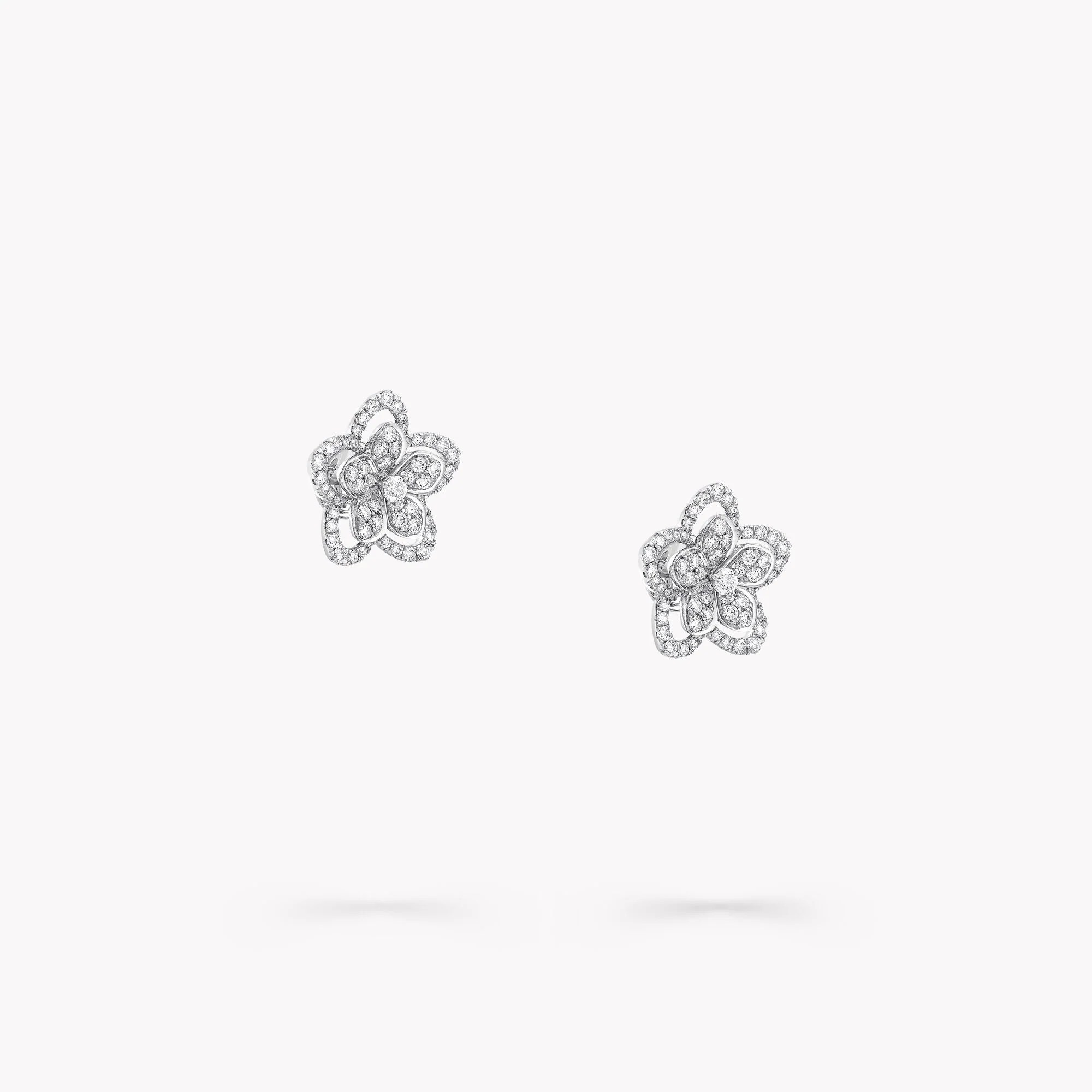 Wild Flower Diamond Stud Earrings - Image 4