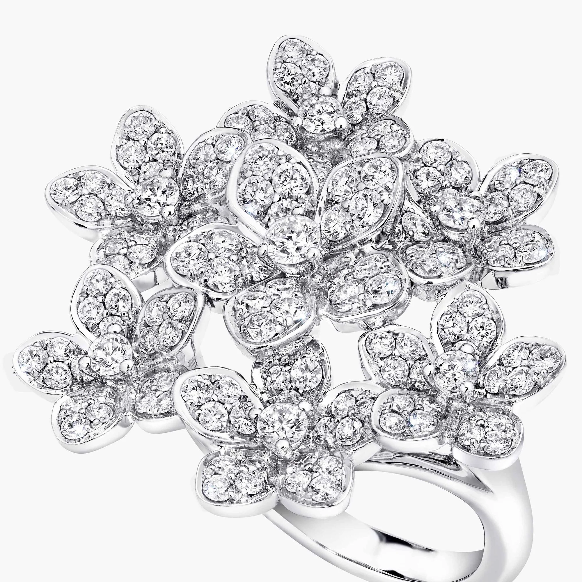 Wild Flower Large Diamond Cluster Ring - Image 3