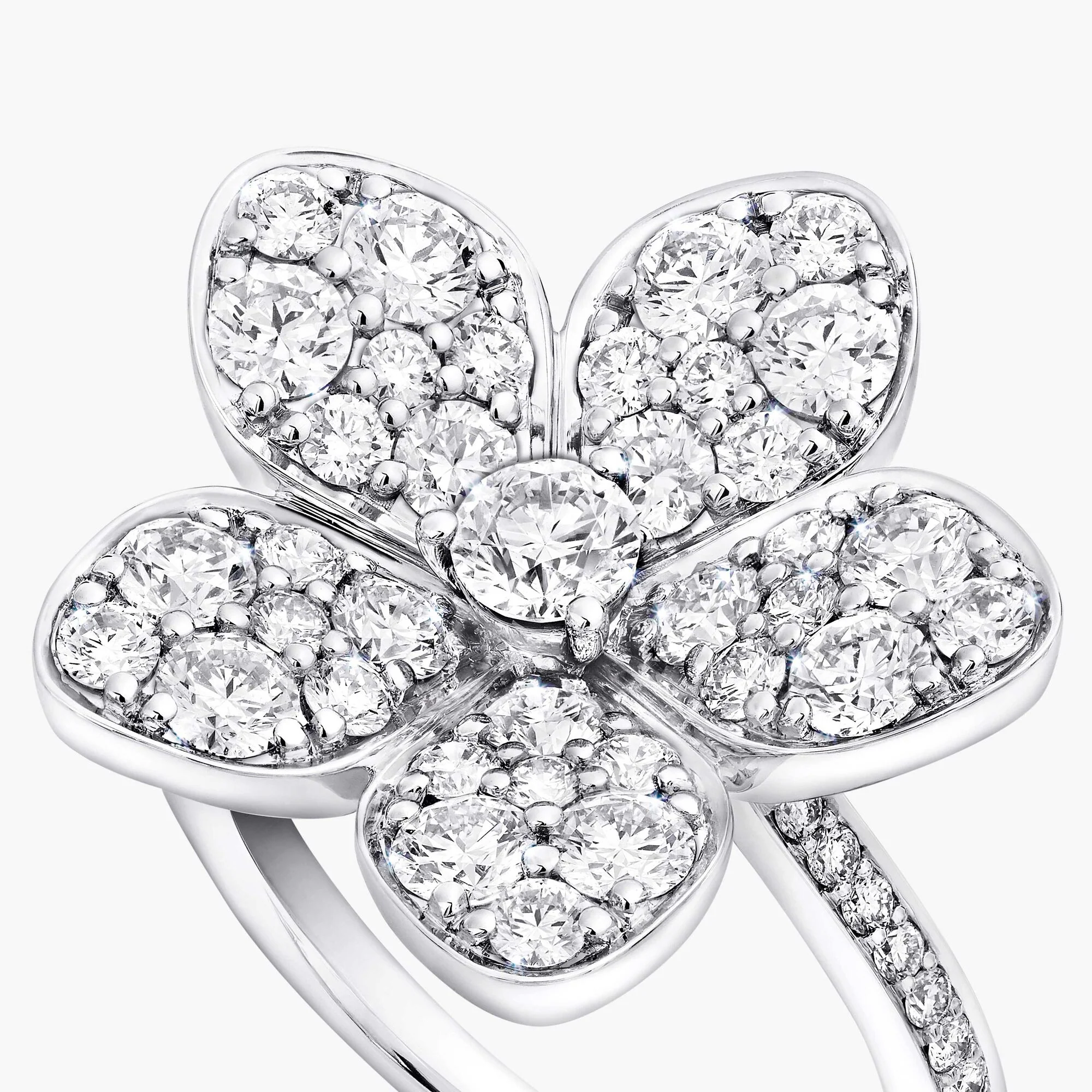 Wild Flower Large Pavé Diamond Ring - Image 5