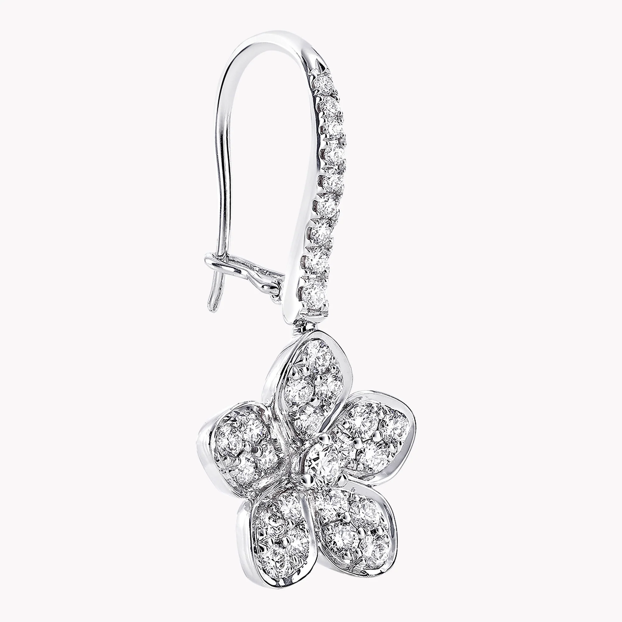 Wild Flower Pavé Diamond Earrings - Image 4