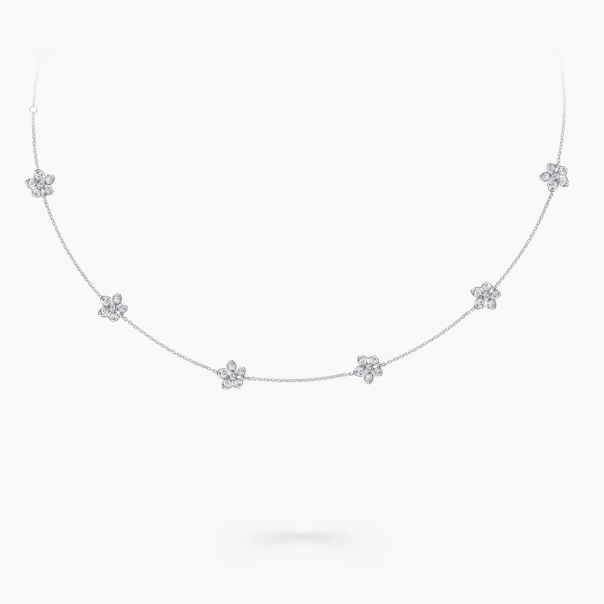 Wild Flower Petite Pavé Diamond Necklace