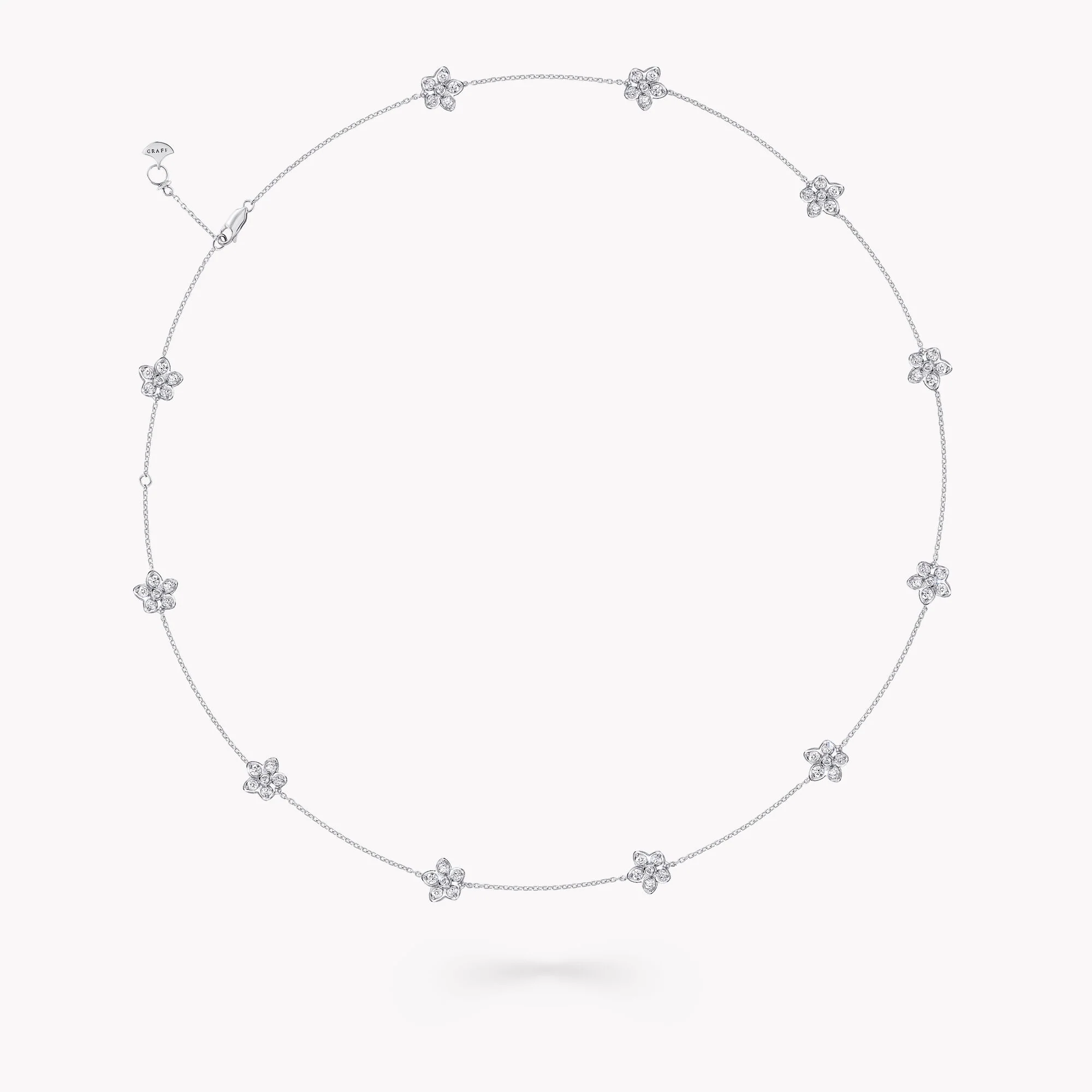 Wild Flower Petite Pavé Diamond Necklace - Image 3