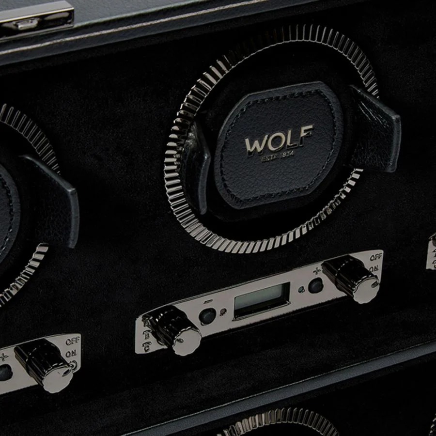 Wolf British Racing 8 Piece Watch Winder Black - Image 3