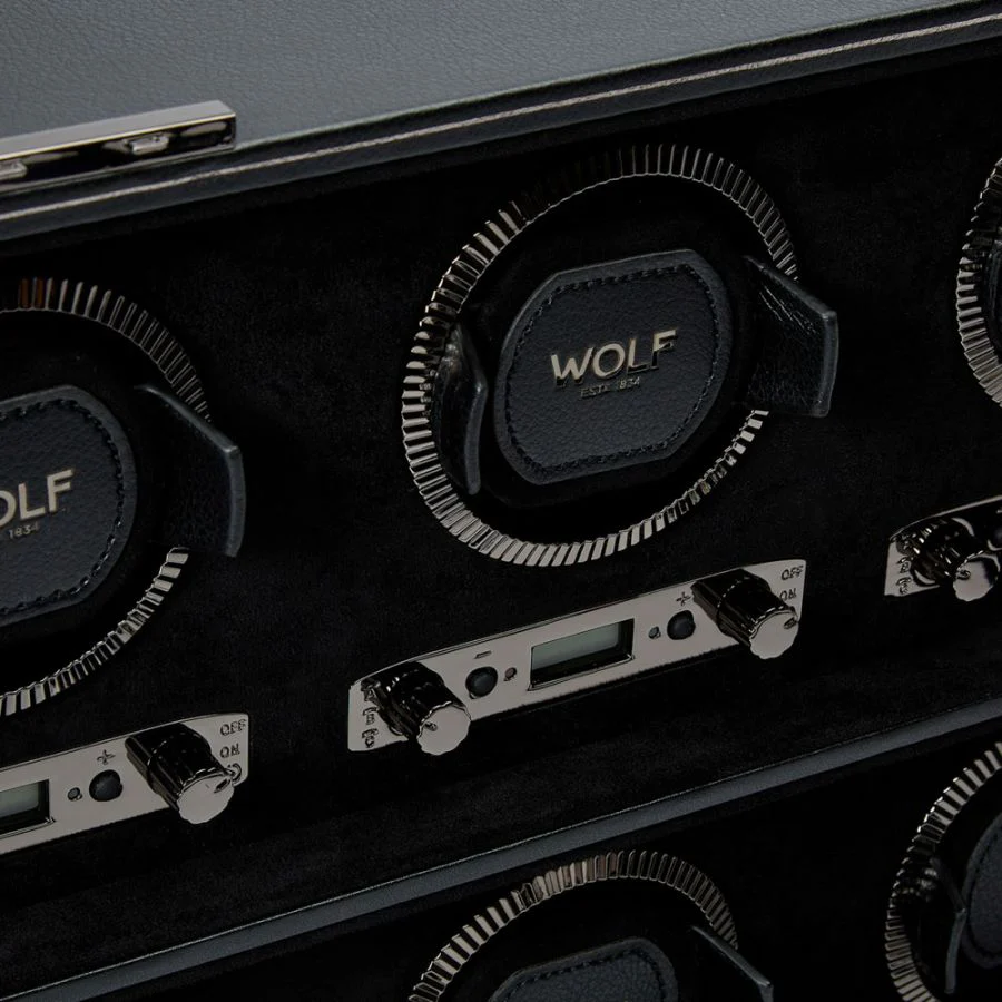 Wolf British Racing 8 Piece Watch Winder Black - Image 4