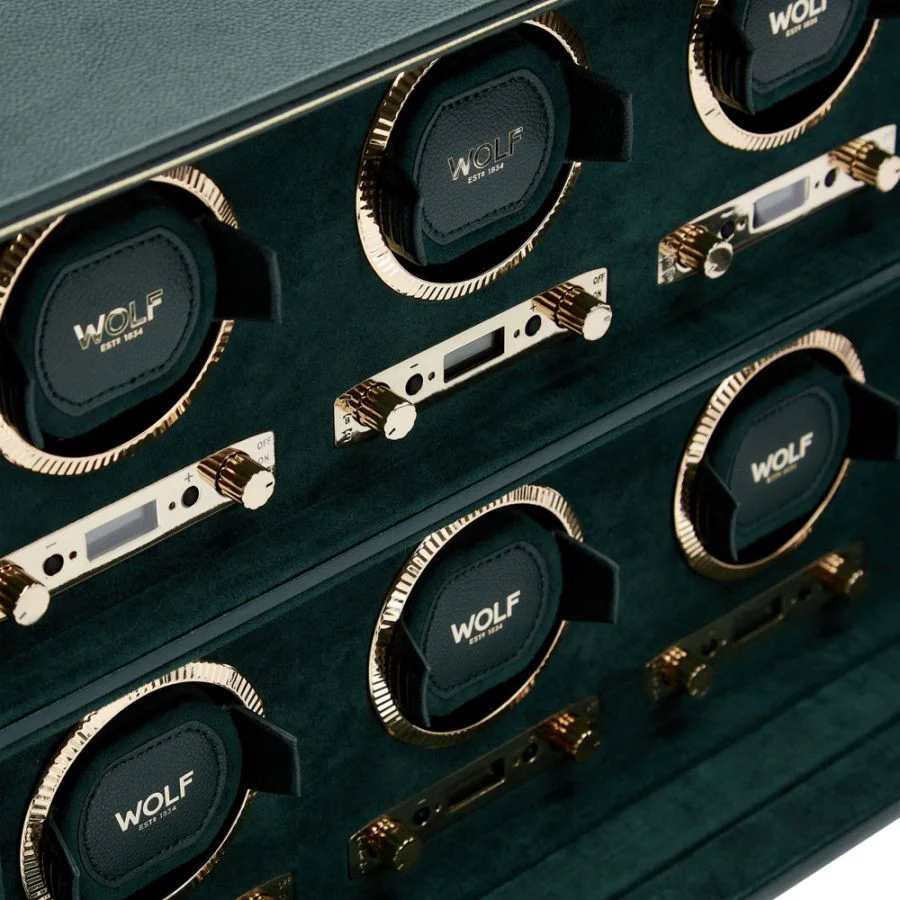 Wolf British Racing Green 6Pc Watch Winder - Image 3
