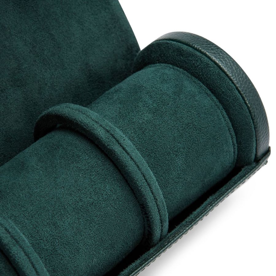 Wolf British Racing Green Triple Watch Roll - Image 3