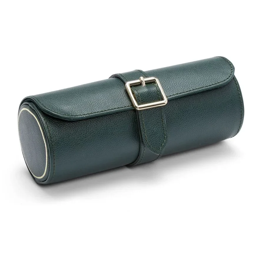 Wolf British Racing Green Triple Watch Roll - Image 5