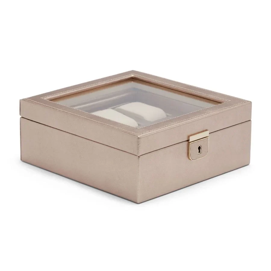 Wolf Palermo 6 Pc Watch Box Rose Gold
