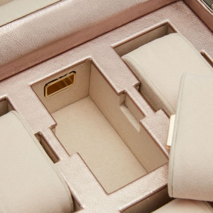 Wolf Palermo 6 Pc Watch Box Rose Gold - Image 3