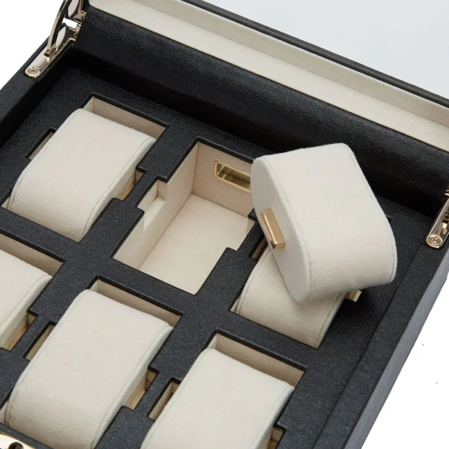 Wolf Palermo 6 Pc Watch Box Black Anthracite - Image 4