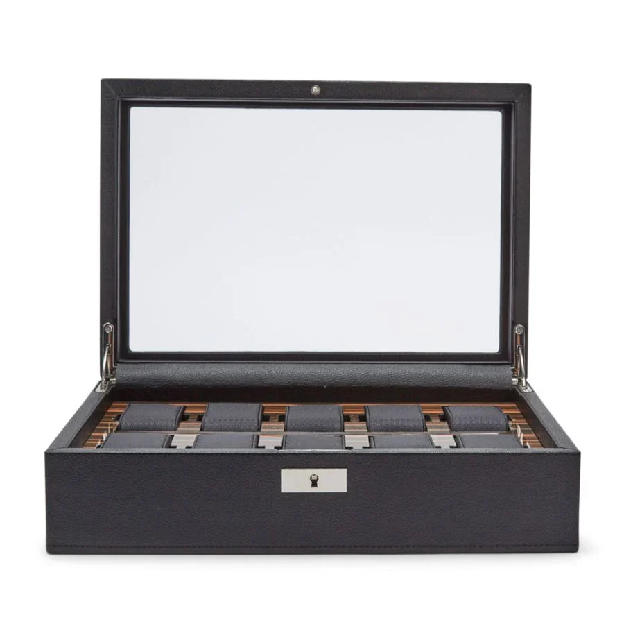 Wolf Roadster 10 Pc Watch Box Black - Image 3