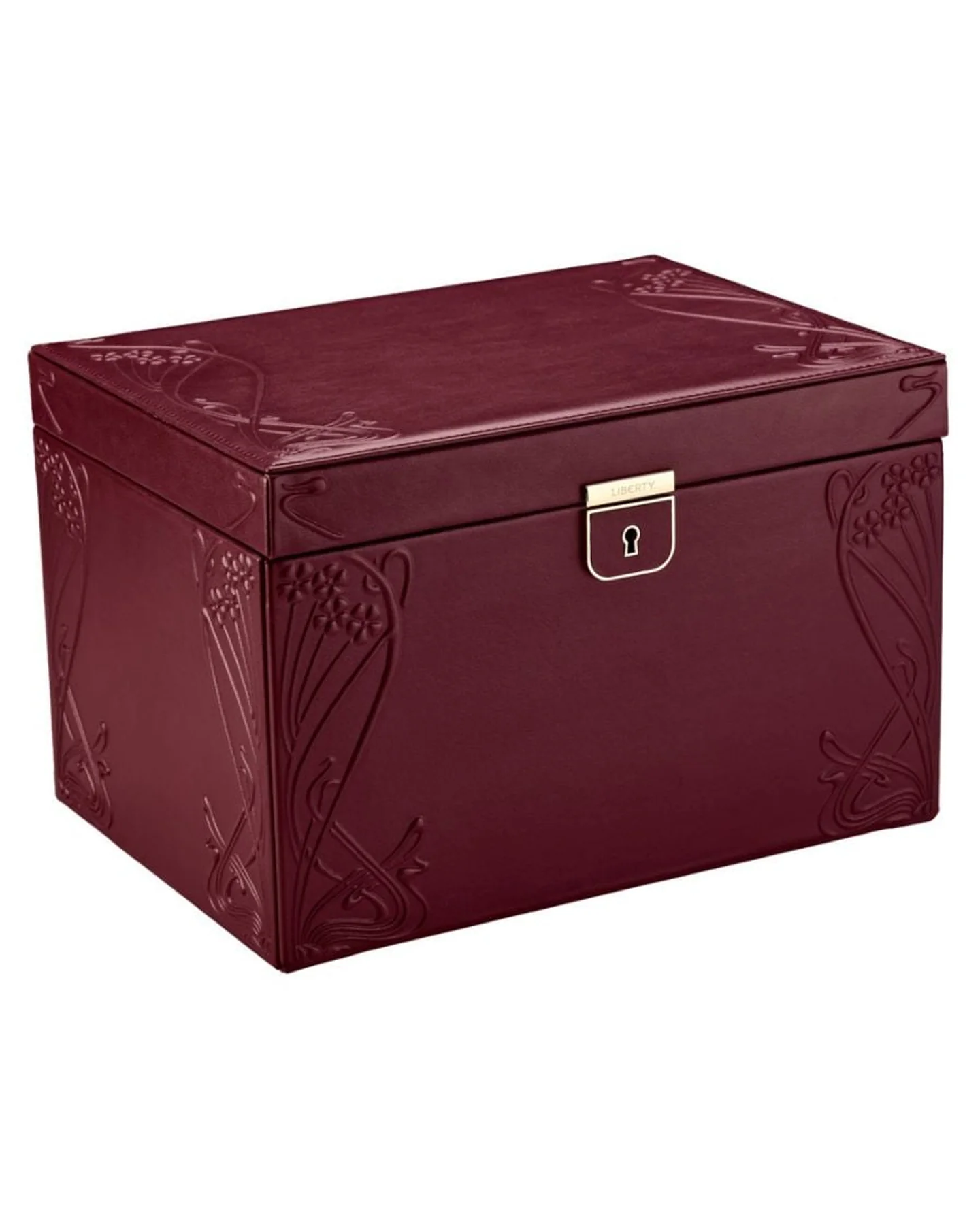 WOLF x Liberty Large Jewellery Box - Burgundy - Image 3